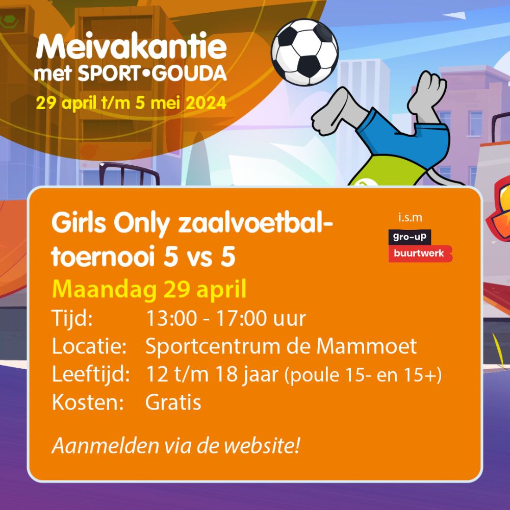 Girls Only zaalvoetbaltoernooi 5 vs 5